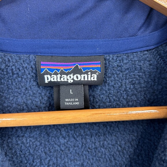 Patagonia Better Sweater Men's Large Blue Quarter-Zip Fleece Jacket Excellent - Picture 3 of 8